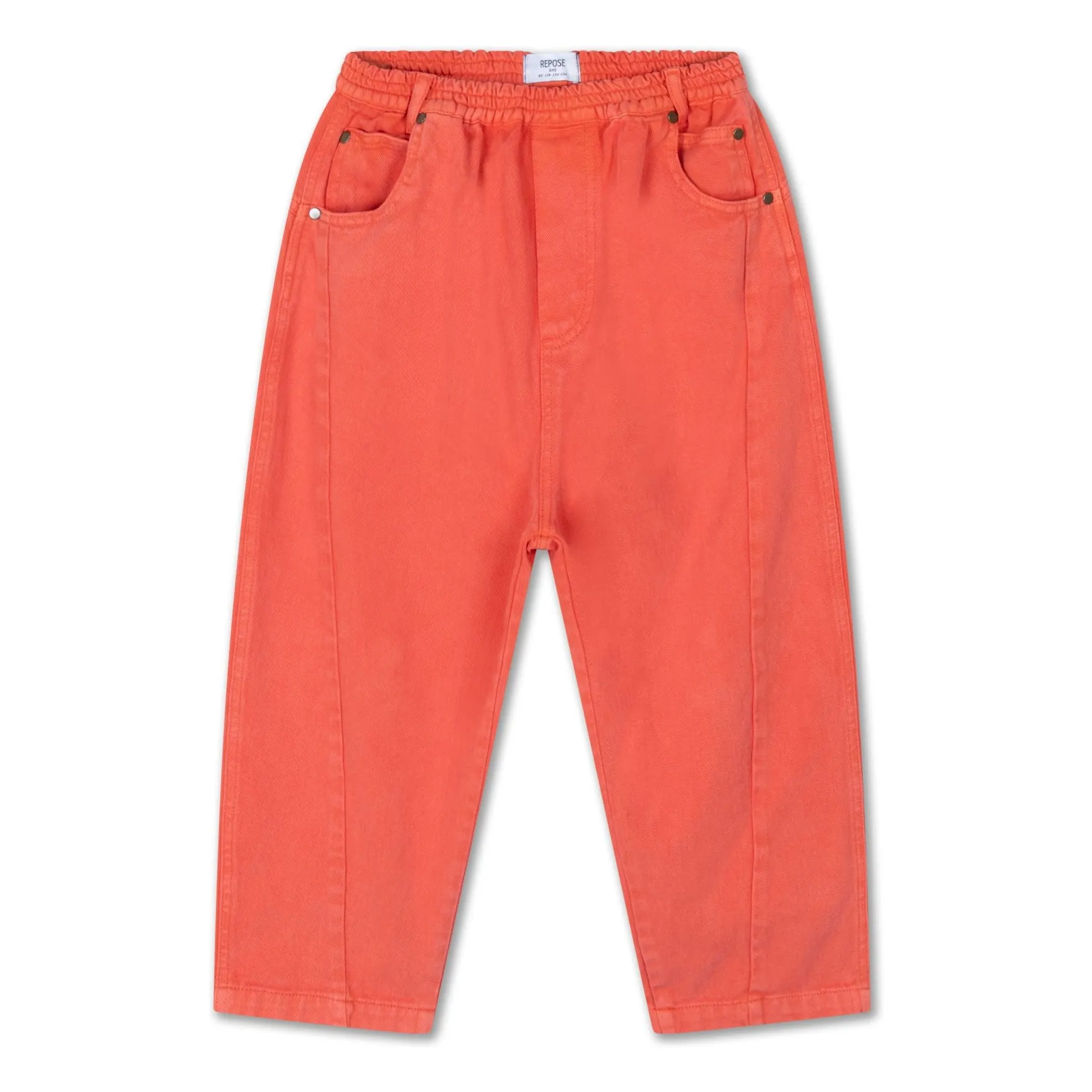Jean Balloon Coton Bio | Rouge- Image produit n°0