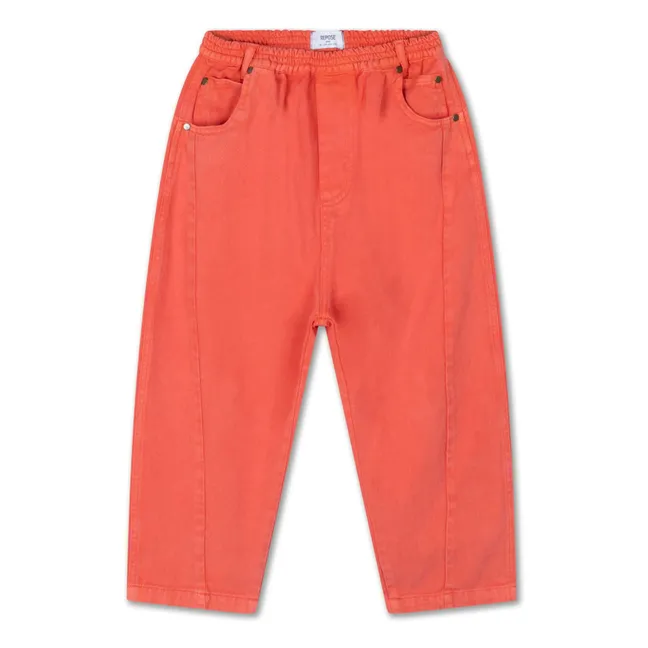 Organic Cotton Balloon Jeans | Red
