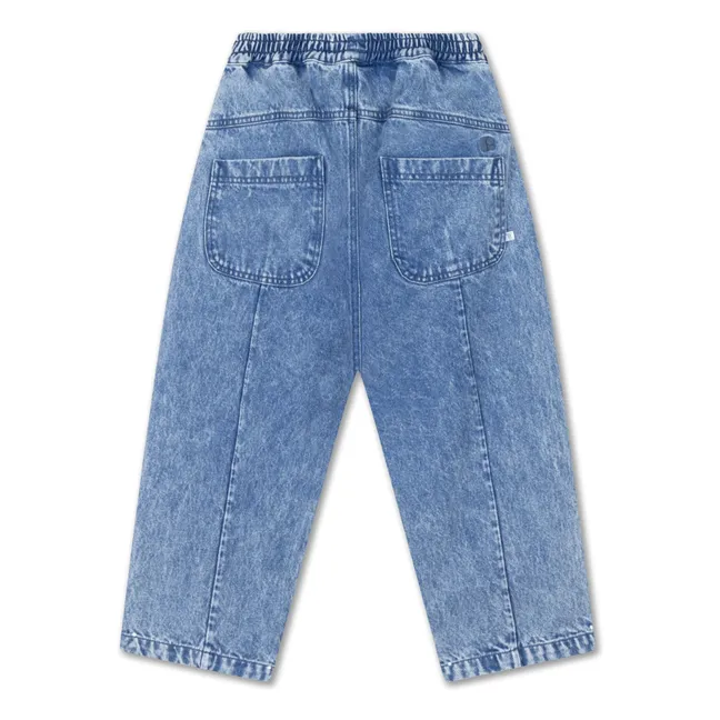Organic Cotton Balloon Jeans | Washed blue