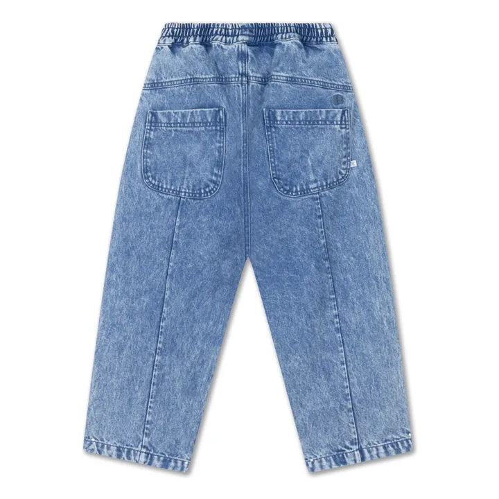 Organic Cotton Balloon Jeans | Washed blue- Product image n°1