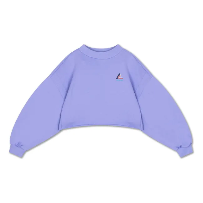 Sweat Crop Logo Coton Bio | 	Lilas