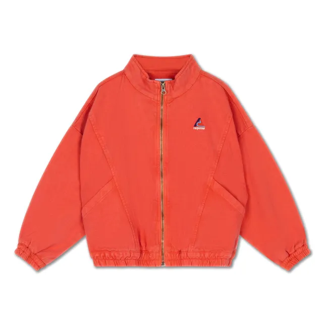 Coupe Vent Denim Coton Bio | Rouge