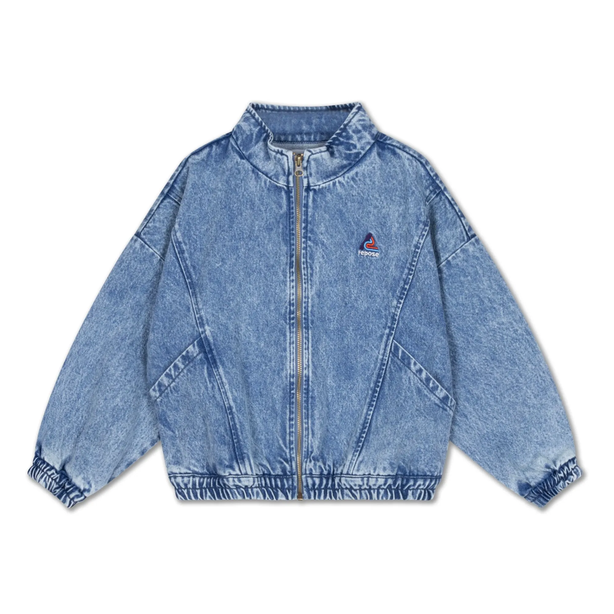 Repose Ams Washed Blue Organic Cotton Denim Windbreaker