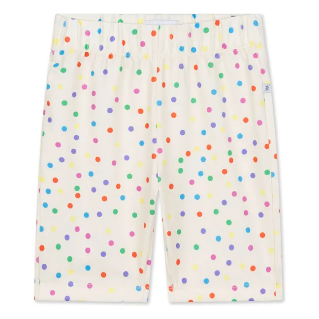 Cycling shorts Polka dots Recycled fiber | Ecru