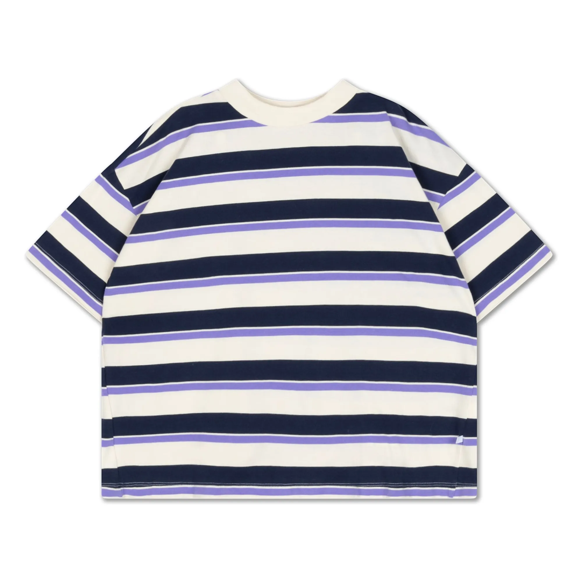 Repose Ams Cream Boxy Striped Organic Cotton T-Shirt