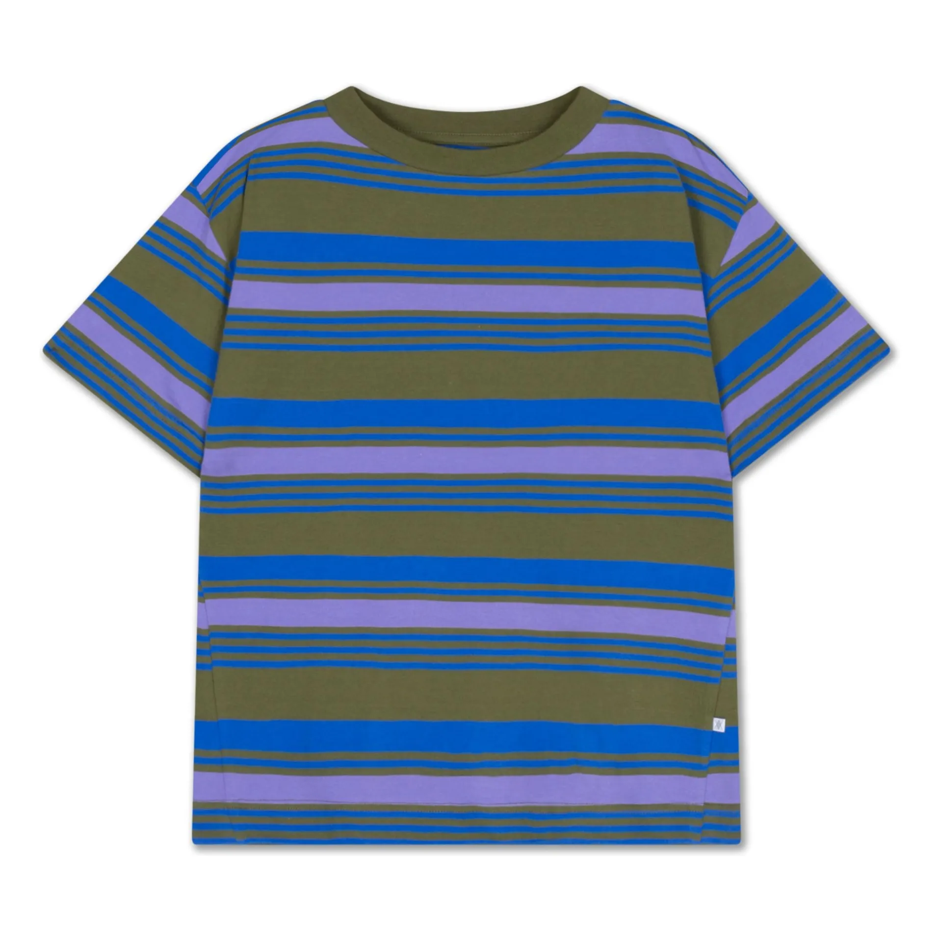 Repose Ams Khaki Striped Organic Cotton T-Shirt