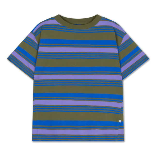 Camiseta de rayas de algodón ecológico | Khaki