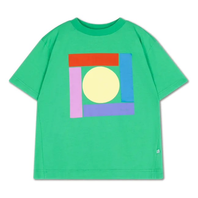 Camiseta gráfica de algodón ecológico | Verde