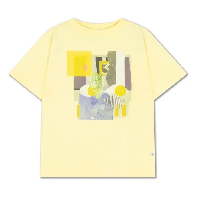 Art T-shirt Organic cotton | Pale yellow