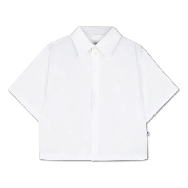 Boxy organic cotton shirt | White