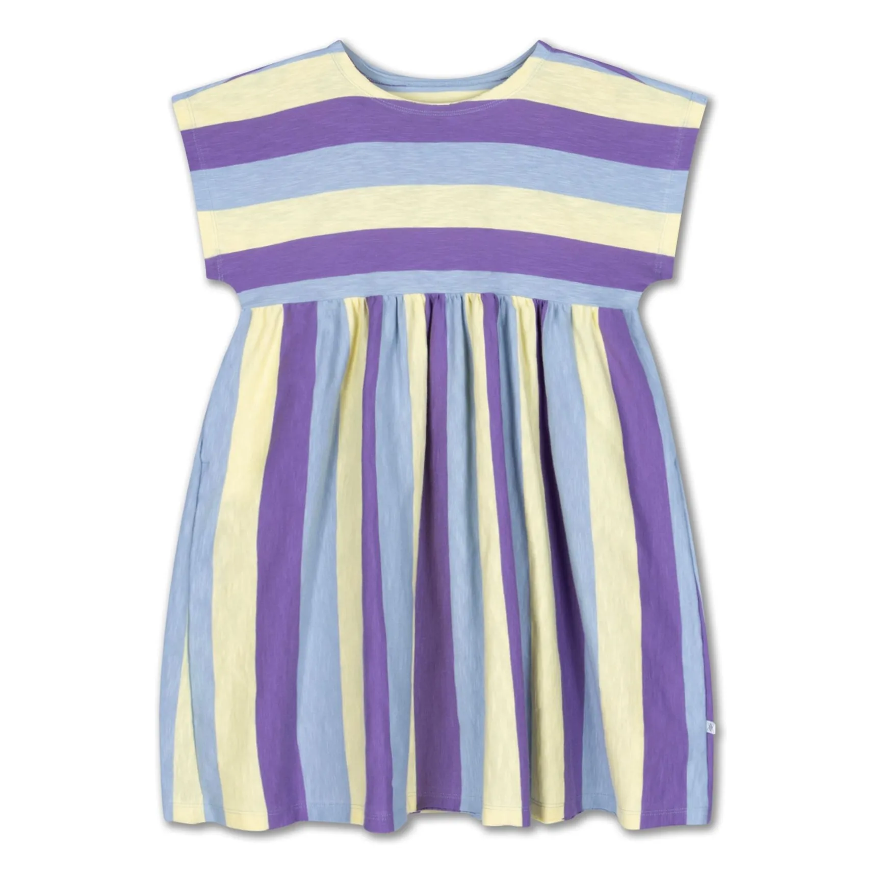 Repose Ams Purple Striped Organic Cotton Dress
