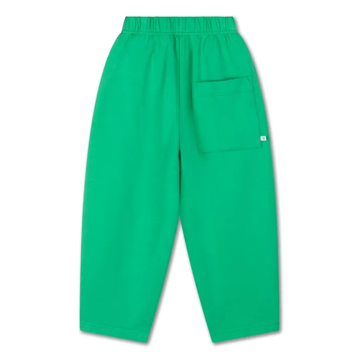 Jogger Large Bandes Coton Bio | Vert- Image produit n°3