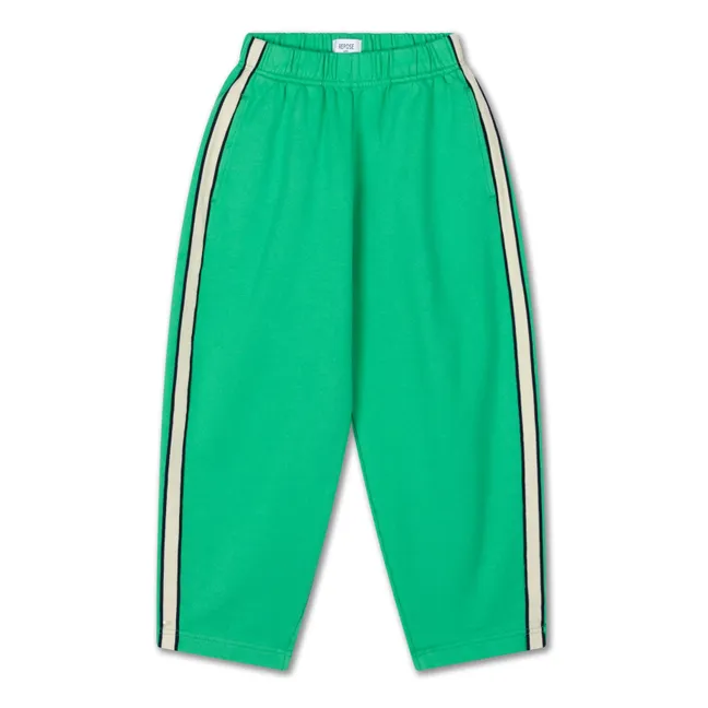 Joggers de algodón orgánico de banda ancha | Verde