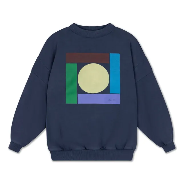 Crewneck Sweat Graphic Algodón orgánico | Azul Noche