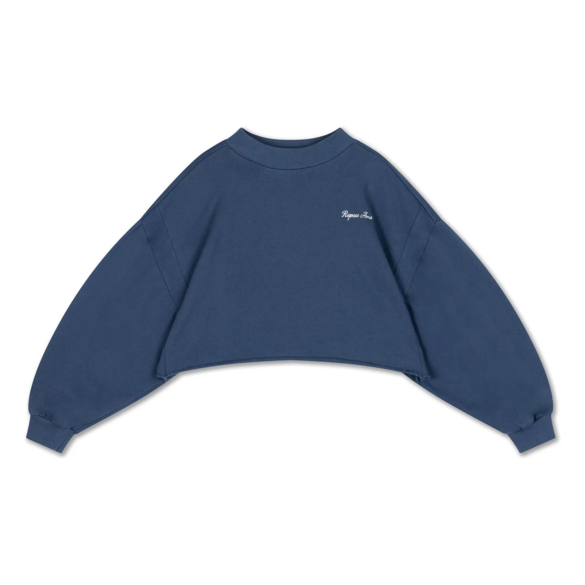 Sweat Crop Logo Coton Bio | Bleu foncé- Image produit n°0
