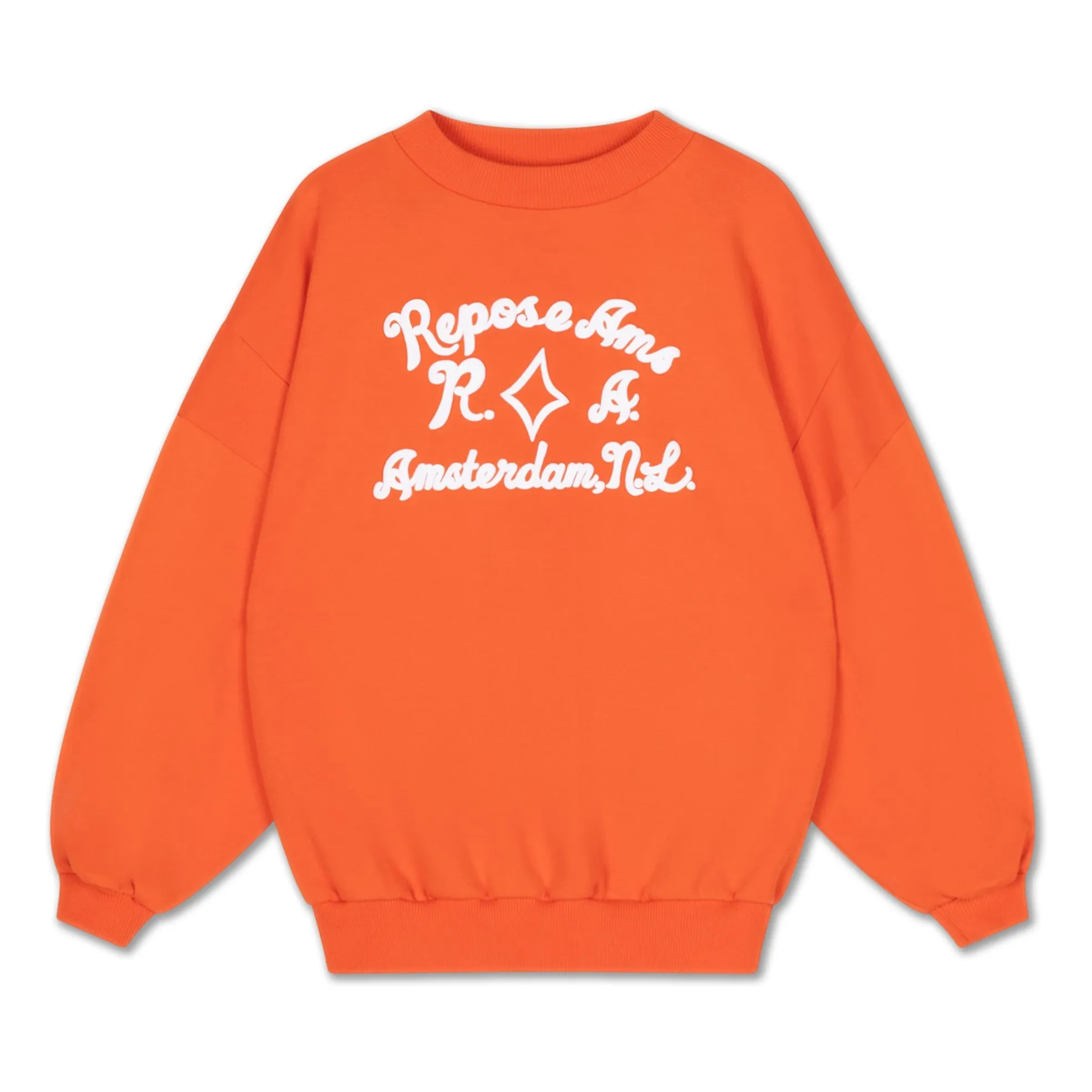 Repose Ams Orange Crewneck Sweat Organic Cotton
