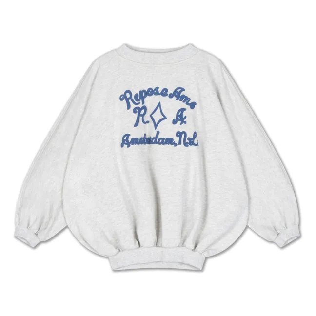 Iris Bouffant Sweat Organic Cotton | Heather white