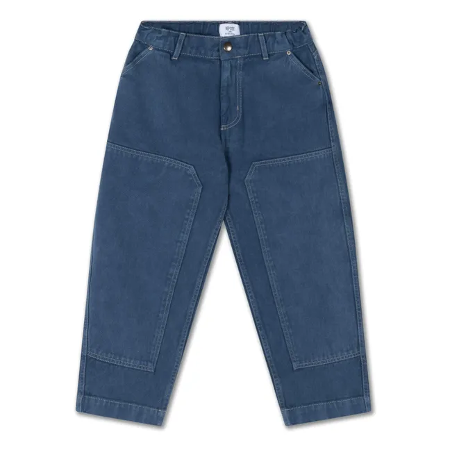 Vaqueros de algodón orgánico Barrel Workwear | Azul