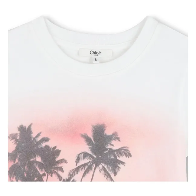 Camiseta Sunset de algodón ecológico | Blanco