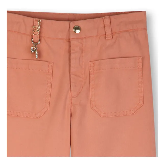 Pantalones de lona de algodón ecológico | Salmón