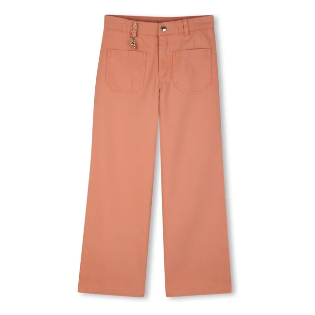Pantalon Canvas Coton Bio | Rose pêche