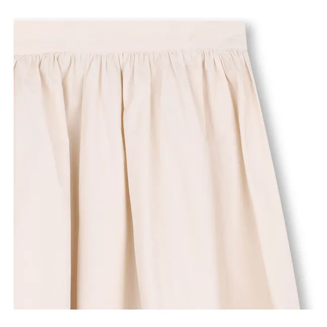 Jupe Brodée Coton Bio | Rose pâle