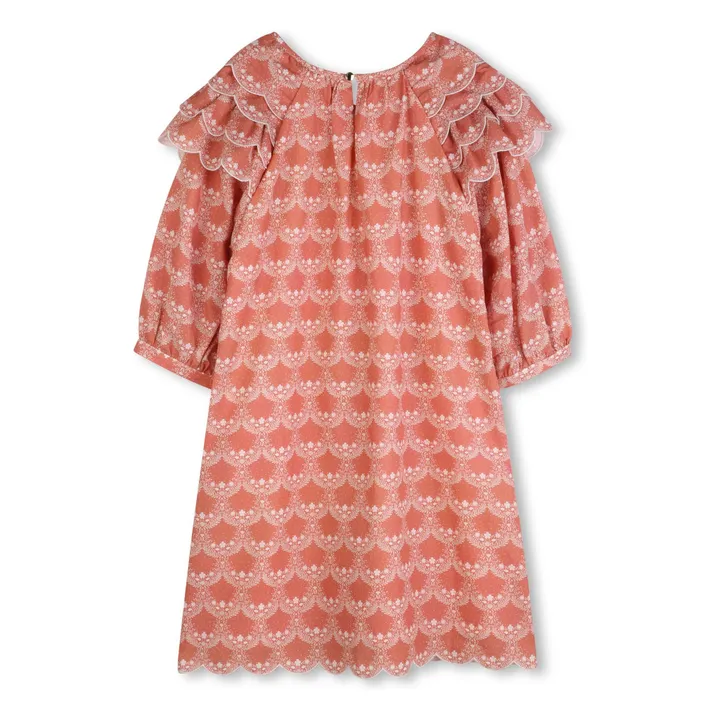 Organic cotton ruffled dress | Peach- Product image n°3