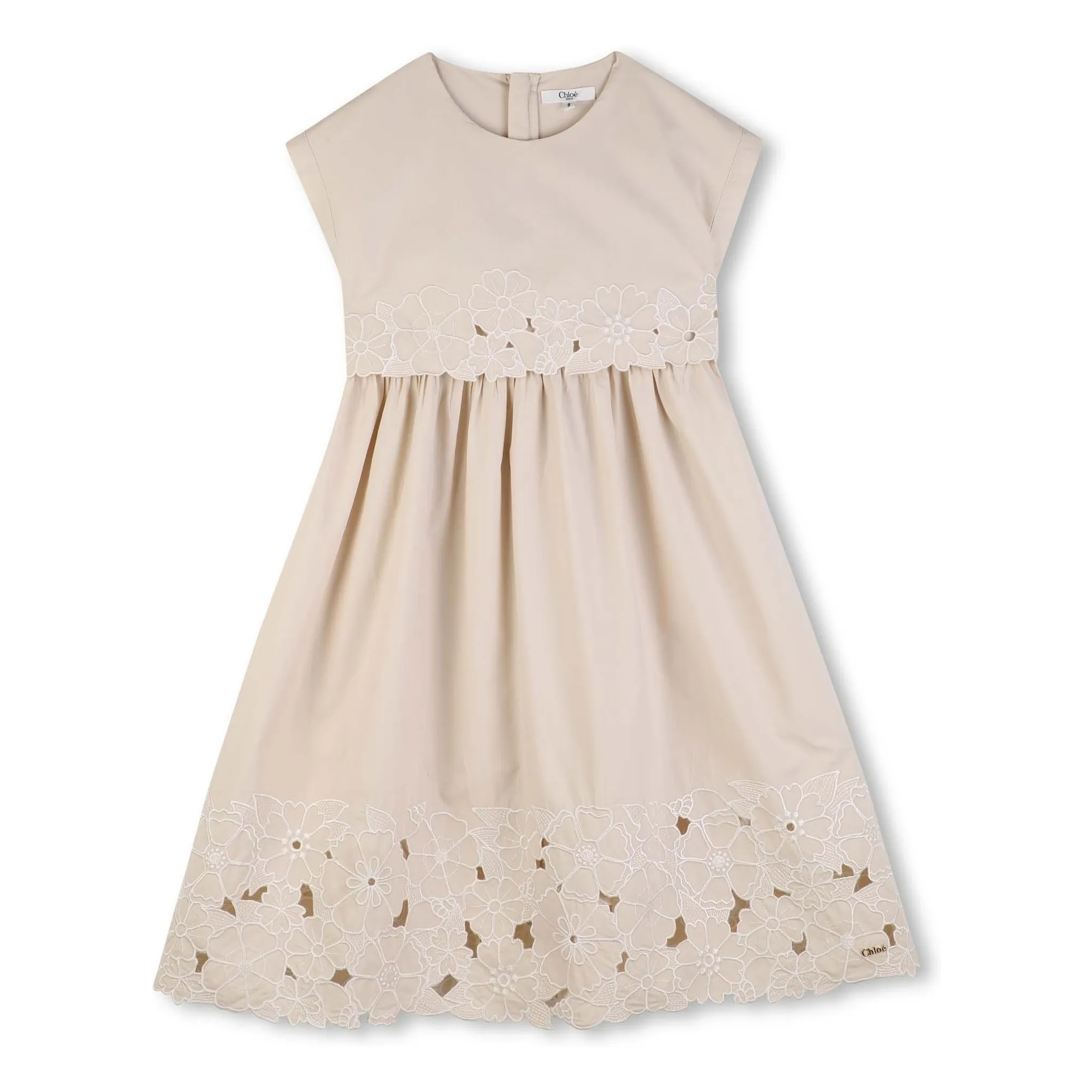 Robe Brodée Coton Bio | Rose pâle- Image produit n°0