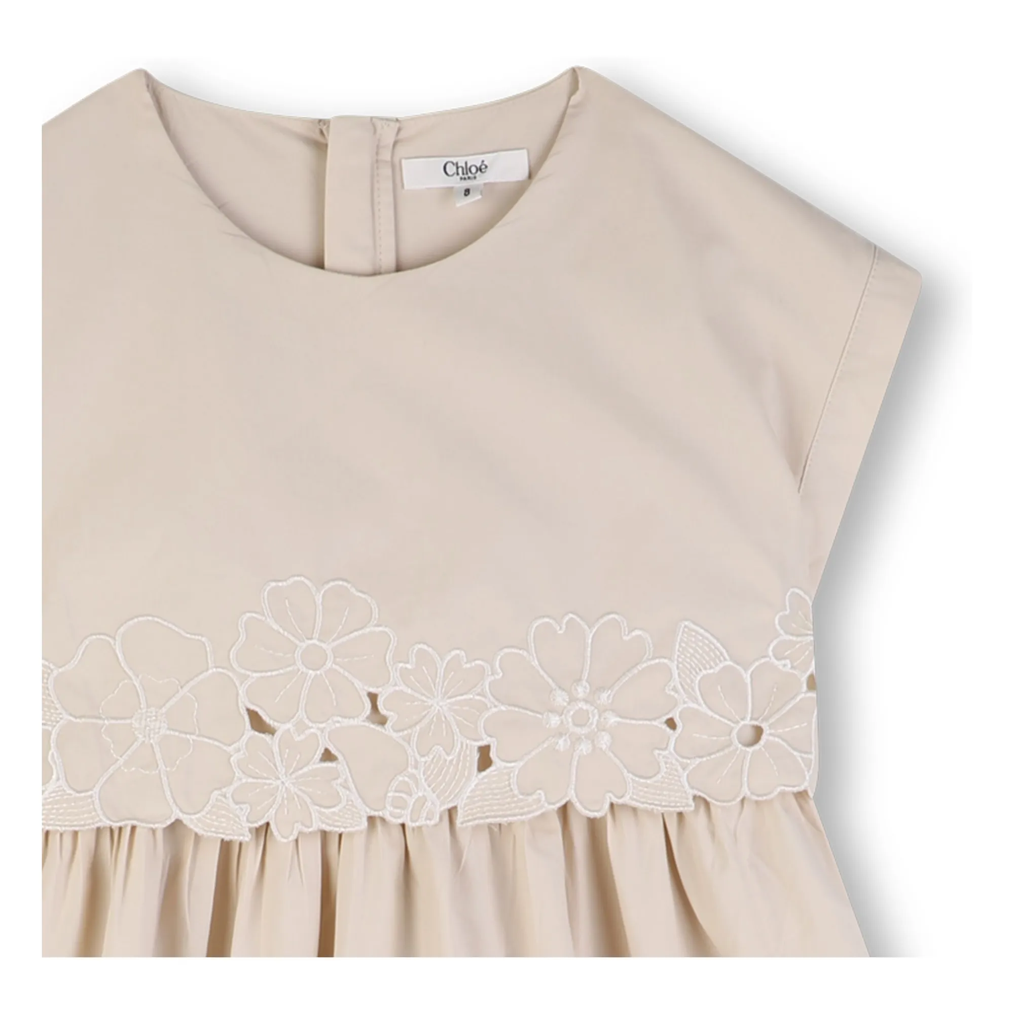 Robe Brodée Coton Bio | Rose pâle- Image produit n°2
