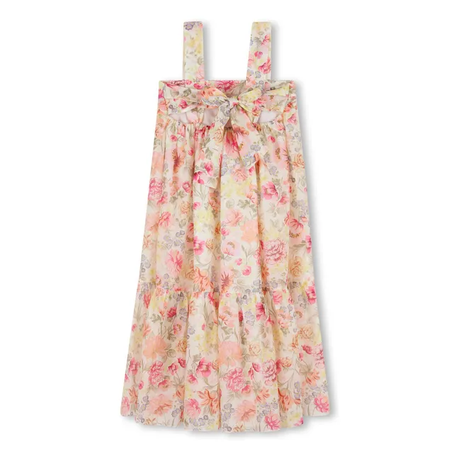 Organic cotton strapless dress | Cream