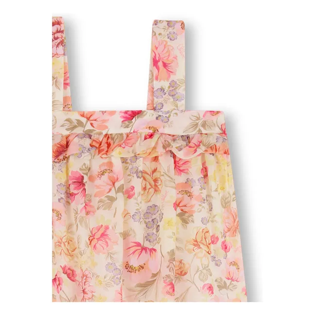 Organic cotton strapless dress | Cream