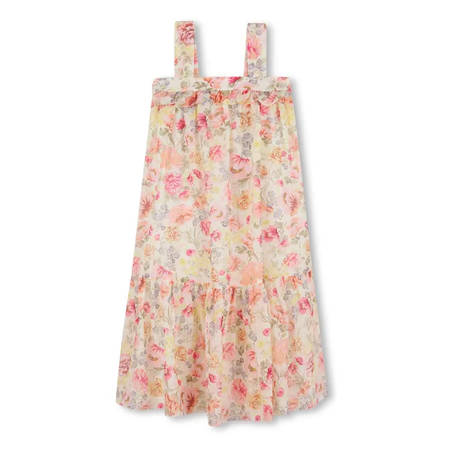 Vestido sin tirantes de algodón orgánico | Crema