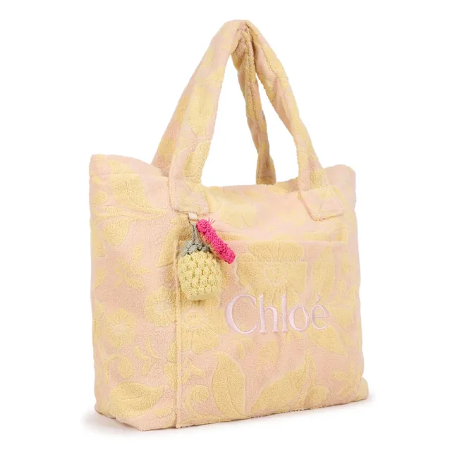 Cabas Eponge Jacquard | Jaune moutarde