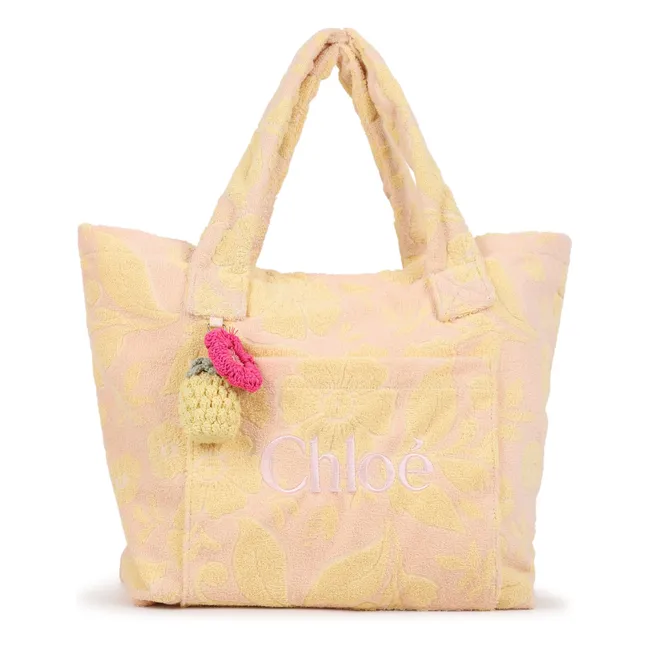 Bolsa de esponja jacquard | Rosa Melocotón