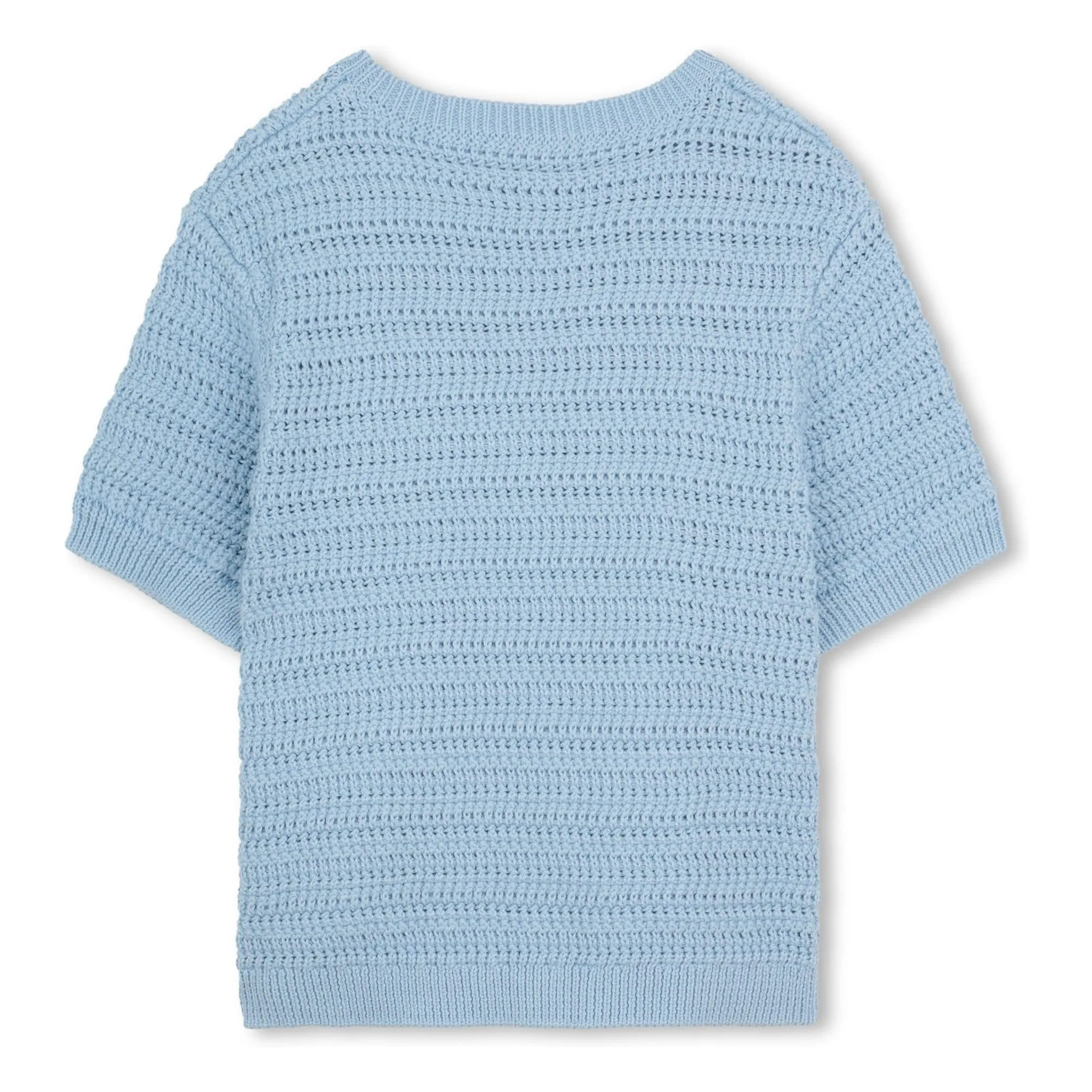 T-shirt Crochet Coton Bio | Bleu- Image produit n°2