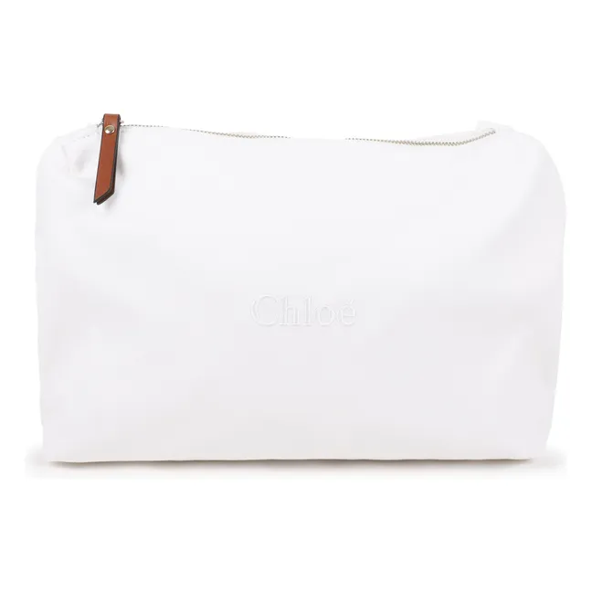 Bolso cambiador de yute | Blanco
