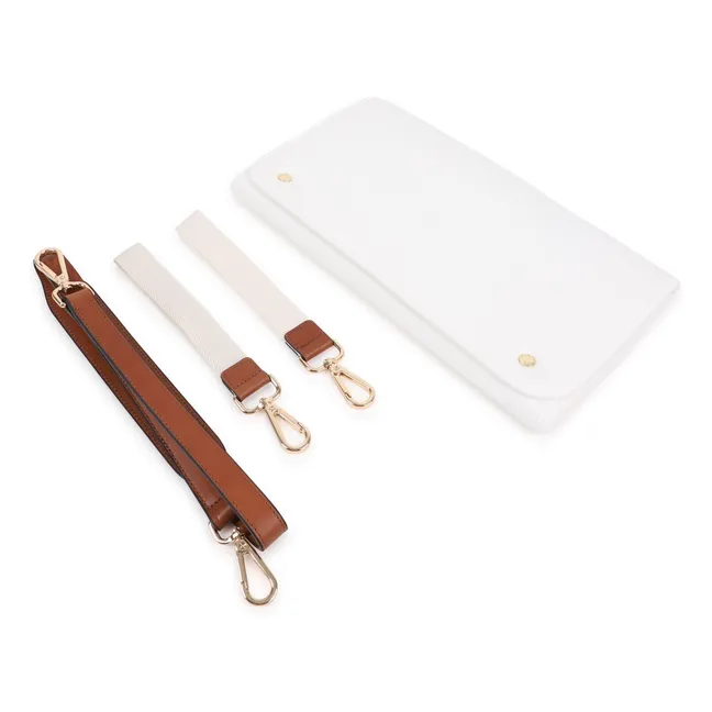 Bolso cambiador de yute | Blanco