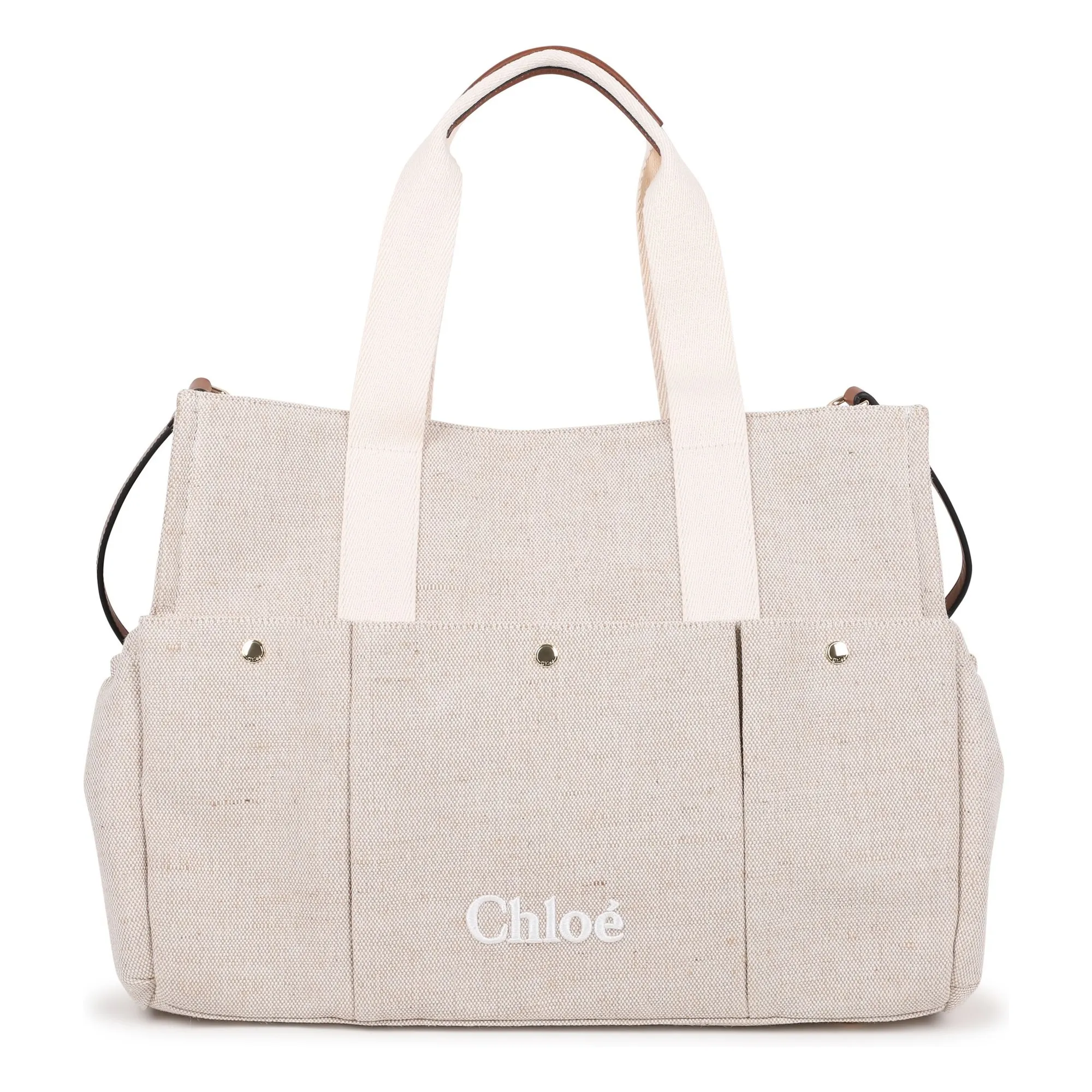 Sac à Langer Toile de Jute | Blanc- Image produit n°1