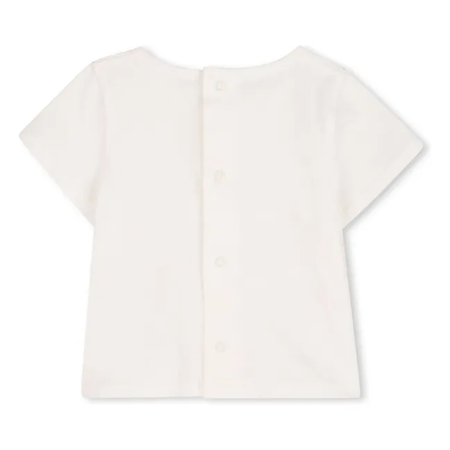 Organic cotton jumpsuit and T-shirt set | Peach