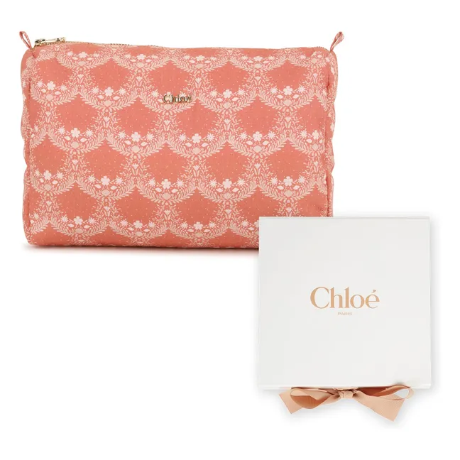 Set de regalo de nacimiento de algodón orgánico | Rosa Melocotón