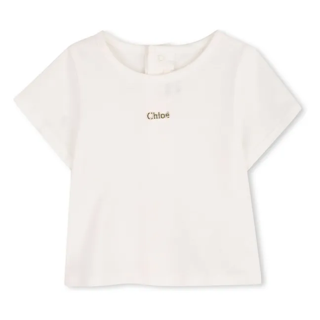 Organic cotton jumpsuit and T-shirt set | Peach