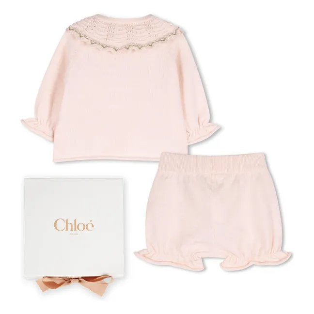 Ensemble Pull et Bloomer Coton Bio | Rose