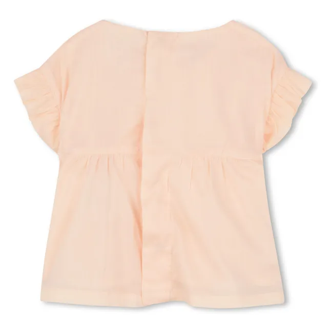 Organic cotton blouse and bloomer set | Powder pink