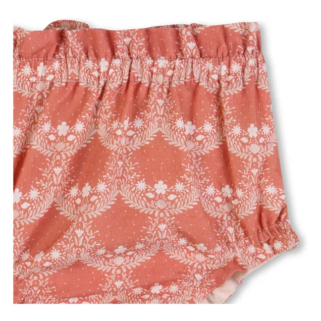 Ensemble Top et Bloomer Coton Bio | Rose pêche