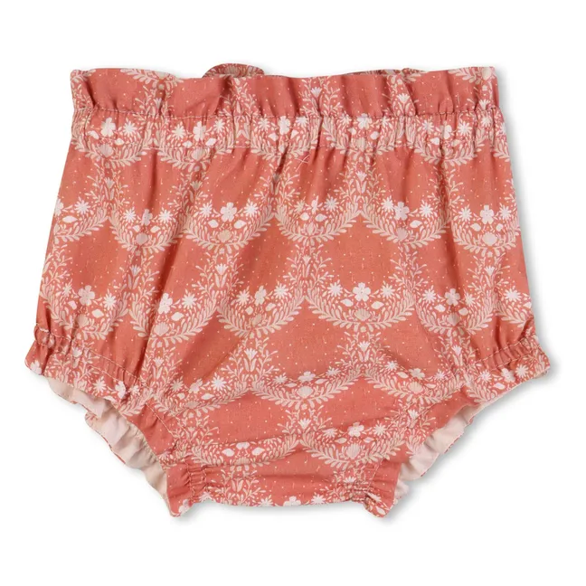 Conjunto de top y bloomer de algodón orgánico | Rosa Melocotón