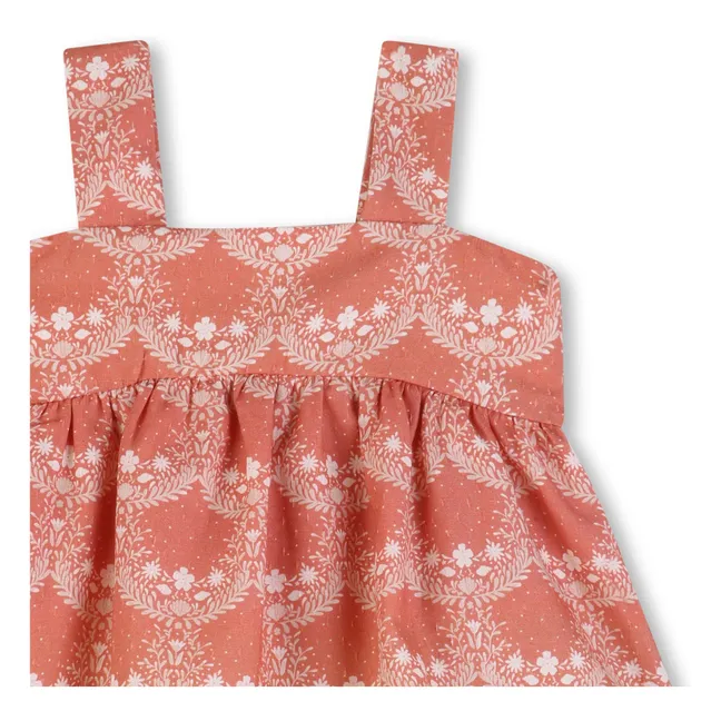 Ensemble Top et Bloomer Coton Bio | Rose pêche