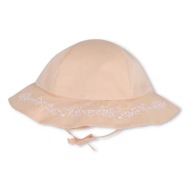 Conjunto de vestido y gorro de algodón orgánico | Albaricoque