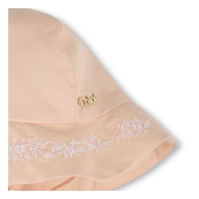 Conjunto de vestido y gorro de algodón orgánico | Albaricoque