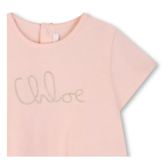 Ensemble T-shirt et Robe Coton Bio | Rose