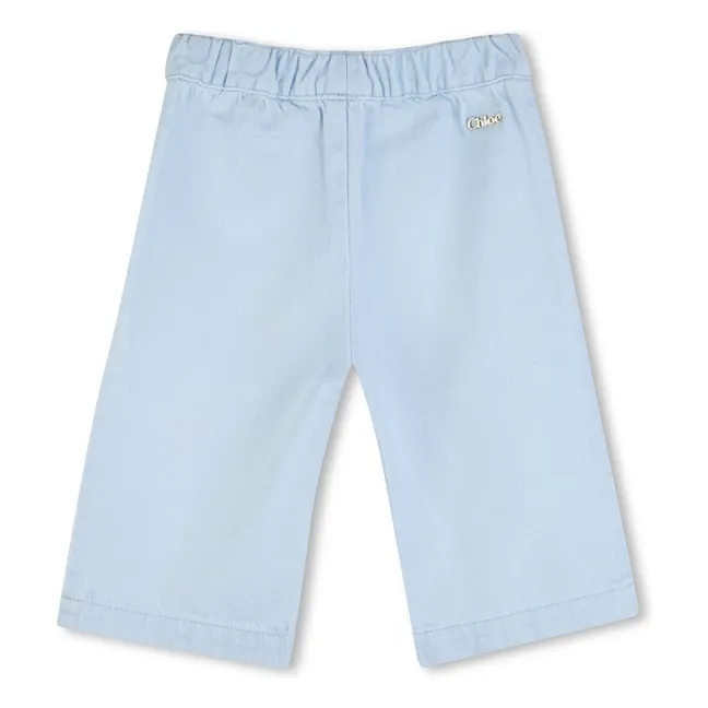 Pantaloni in denim ricamati | Blu
